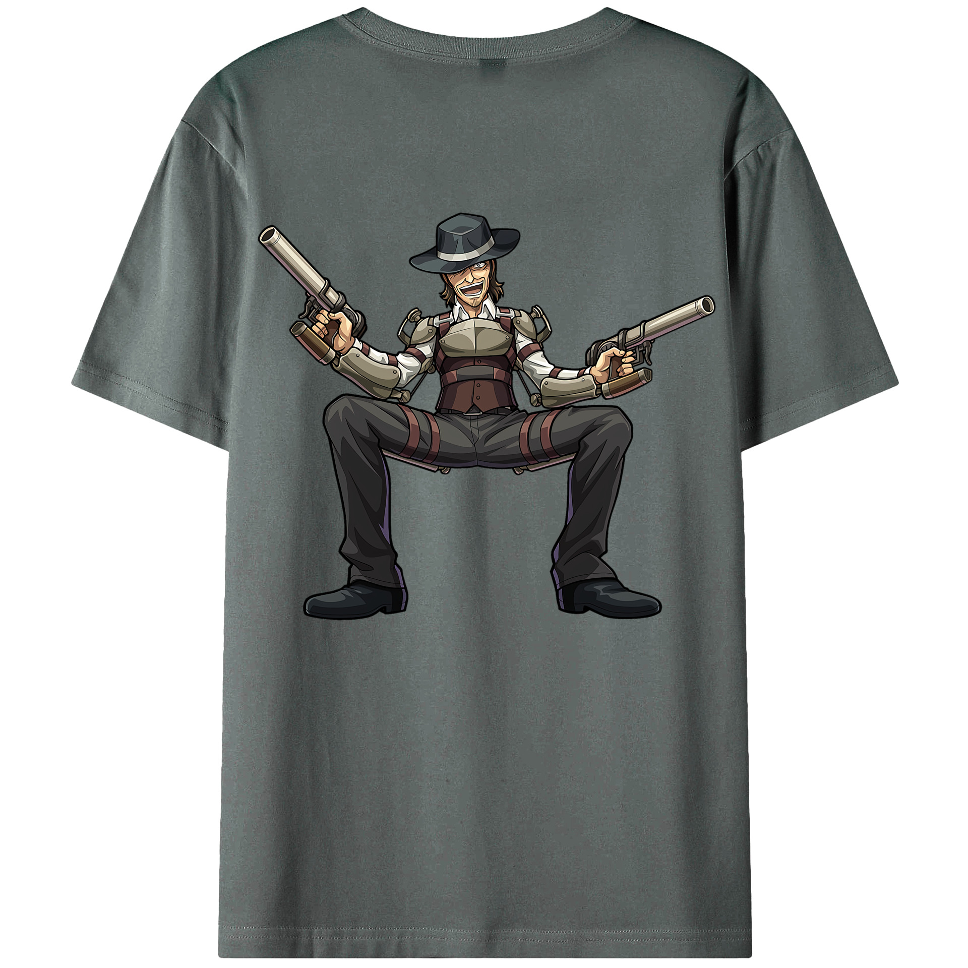 （画像用） 進撃の巨人 ケニー·アッカーマン Attack on Titan Kenny Ackerman 綿100％ メンズ半袖Tシャツ（バックプリント） 通気性